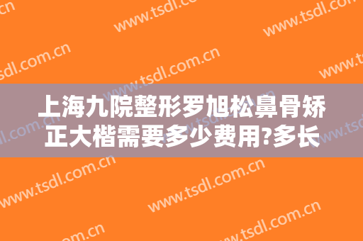 上海九院整形罗旭松鼻骨矫正大楷需要多少费用?多长时间恢复?