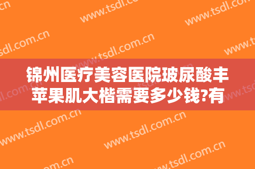 锦州医疗美容医院玻尿酸丰苹果肌大楷需要多少钱?有哪些优势?