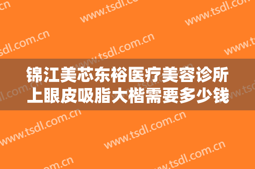 锦江美芯东裕医疗美容诊所上眼皮吸脂大楷需要多少钱?怎么样?