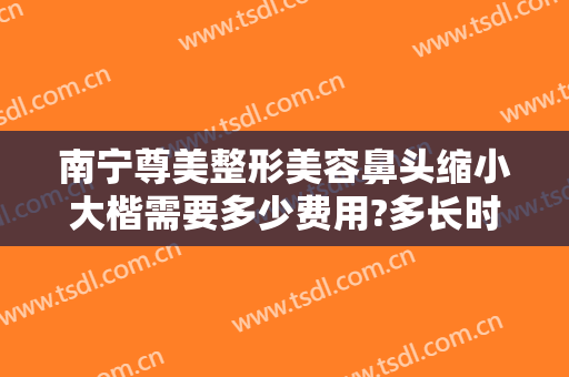 南宁尊美整形美容鼻头缩小大楷需要多少费用?多长时间恢复?