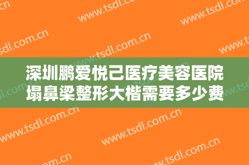 深圳鹏爱悦己医疗美容医院塌鼻梁整形大楷需要多少费用?有哪些优势?