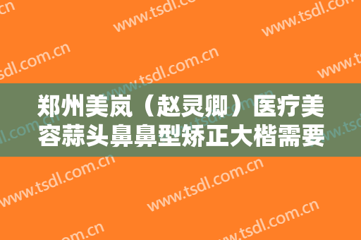 郑州美岚（赵灵卿）医疗美容蒜头鼻鼻型矫正大楷需要多少钱?可靠吗?