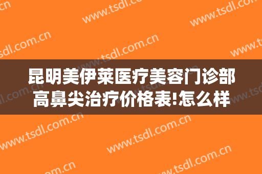 昆明美伊莱医疗美容门诊部高鼻尖治疗价格表!怎么样?(昆明美伊莱医疗整形门诊部)
