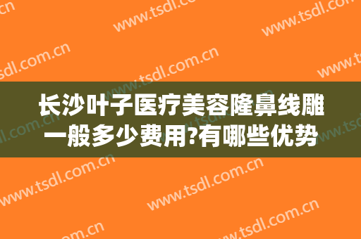 长沙叶子医疗美容隆鼻线雕一般多少费用?有哪些优势?(长沙叶子美容整形医院怎么样)