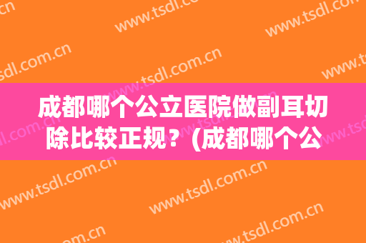 成都哪个公立医院做副耳切除比较正规？(成都哪个公立医院做副耳切除比较正规的)