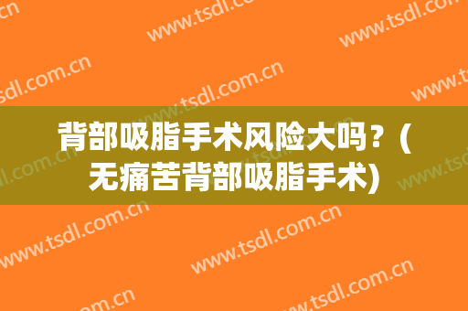 背部吸脂手术风险大吗？(无痛苦背部吸脂手术)