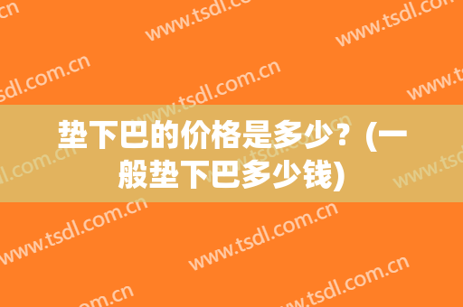 垫下巴的价格是多少？(一般垫下巴多少钱)