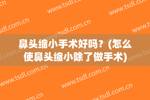 鼻头缩小手术好吗？(怎么使鼻头缩小除了做手术)