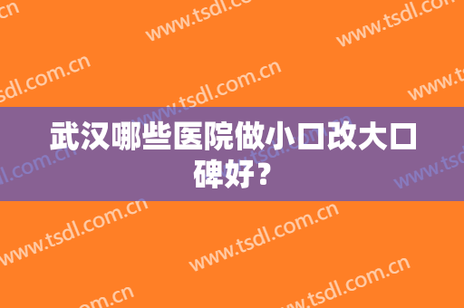 武汉哪些医院做小口改大口碑好？