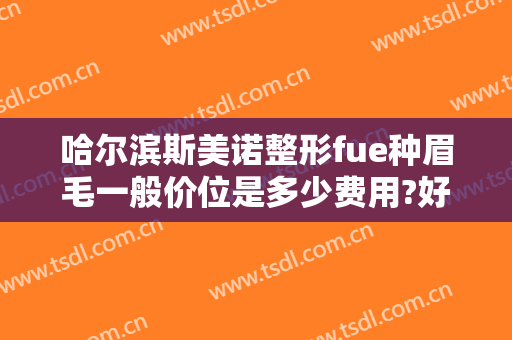 哈尔滨斯美诺整形fue种眉毛一般价位是多少费用?好不好?
