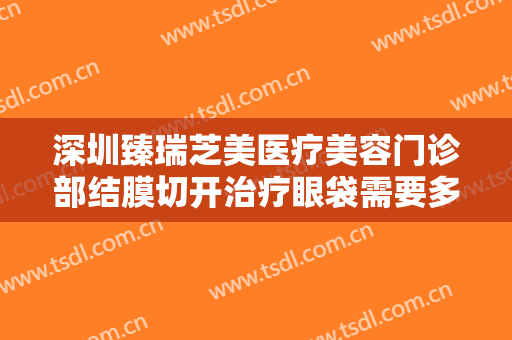 深圳臻瑞芝美医疗美容门诊部结膜切开治疗眼袋需要多少费用?效果怎么样?