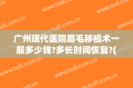 广州现代医院眉毛移植术一般多少钱?多长时间恢复?(眉毛移植术价格表)