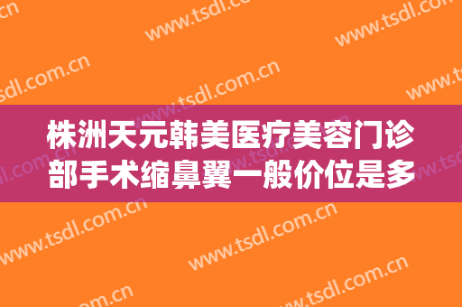 株洲天元韩美医疗美容门诊部手术缩鼻翼一般价位是多少钱?靠谱吗?(株洲韩美医疗美容医院在哪里)