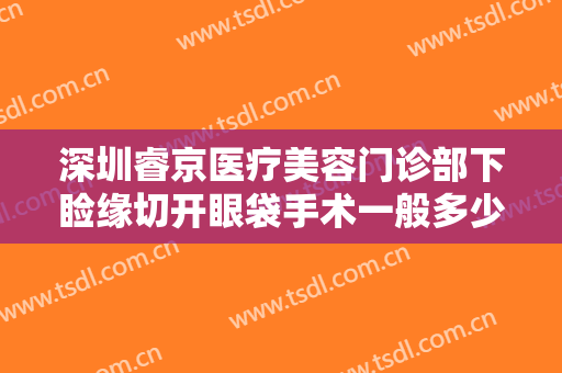 深圳睿京医疗美容门诊部下睑缘切开眼袋手术一般多少费用?效果怎么样?