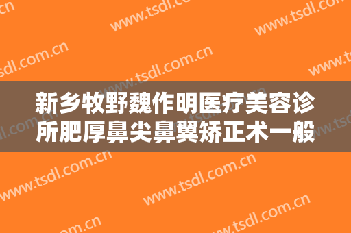 新乡牧野魏作明医疗美容诊所肥厚鼻尖鼻翼矫正术一般价位是多少费用?需要多久恢复?