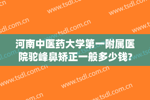 河南中医药大学第一附属医院驼峰鼻矫正一般多少钱?有哪些优势?(驼峰鼻矫正费用)