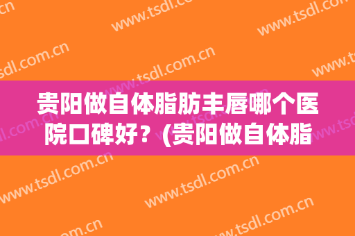 贵阳做自体脂肪丰唇哪个医院口碑好？(贵阳做自体脂肪丰唇哪个医院口碑好一点)