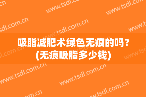 吸脂减肥术绿色无痕的吗？(无痕吸脂多少钱)