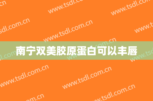 南宁双美胶原蛋白可以丰唇