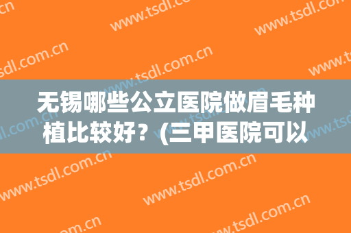 无锡哪些公立医院做眉毛种植比较好？(三甲医院可以种植眉毛吗)