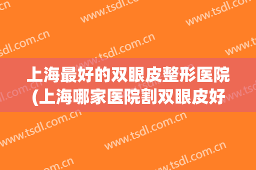 上海最好的双眼皮整形医院(上海哪家医院割双眼皮好看)