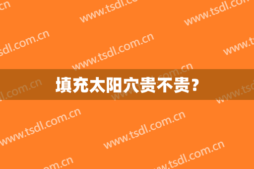 填充太阳穴贵不贵？