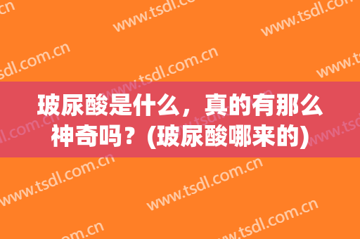 玻尿酸是什么，真的有那么神奇吗？(玻尿酸哪来的)