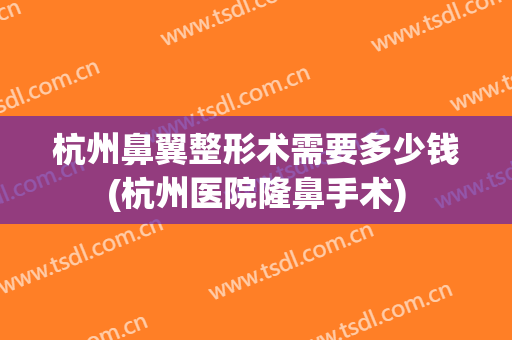杭州鼻翼整形术需要多少钱(杭州医院隆鼻手术)