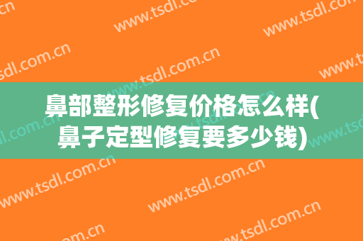 鼻部整形修复价格怎么样(鼻子定型修复要多少钱)