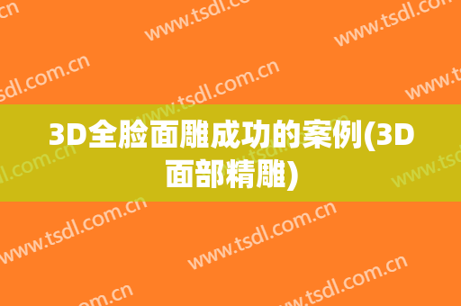 3D全脸面雕成功的案例(3D面部精雕)
