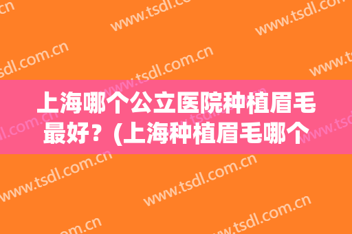 上海哪个公立医院种植眉毛最好？(上海种植眉毛哪个医院较好)