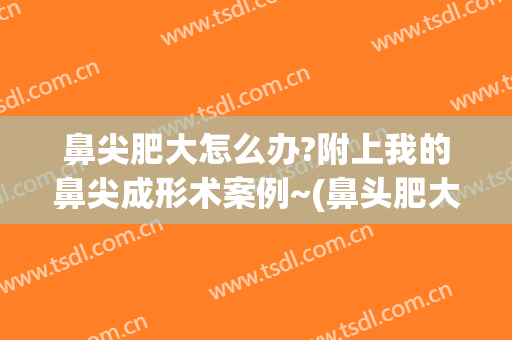鼻尖肥大怎么办?附上我的鼻尖成形术案例~(鼻头肥大整形怎么整)