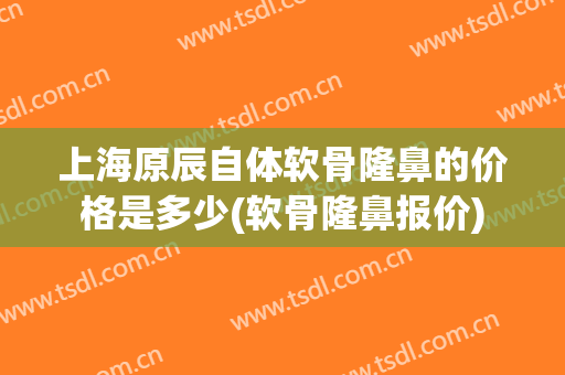 上海原辰自体软骨隆鼻的价格是多少(软骨隆鼻报价)