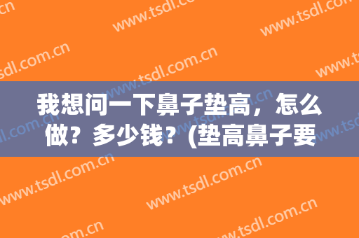 我想问一下鼻子垫高，怎么做？多少钱？(垫高鼻子要多少钱)