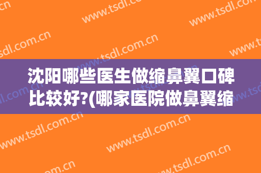 沈阳哪些医生做缩鼻翼口碑比较好?(哪家医院做鼻翼缩小效果好)