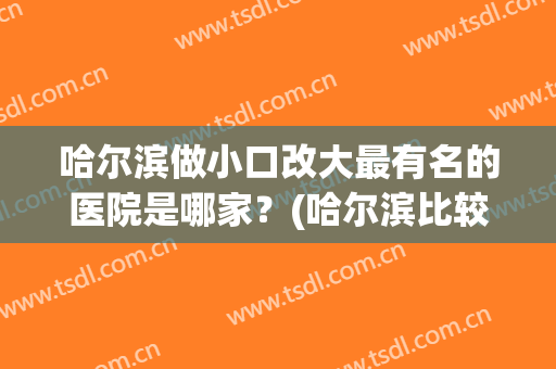 哈尔滨做小口改大最有名的医院是哪家？(哈尔滨比较大的医院)