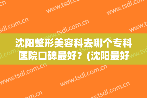 沈阳整形美容科去哪个专科医院口碑最好？(沈阳最好的美容整形医院)