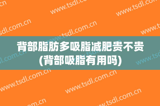 背部脂肪多吸脂减肥贵不贵(背部吸脂有用吗)