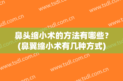鼻头缩小术的方法有哪些？(鼻翼缩小术有几种方式)