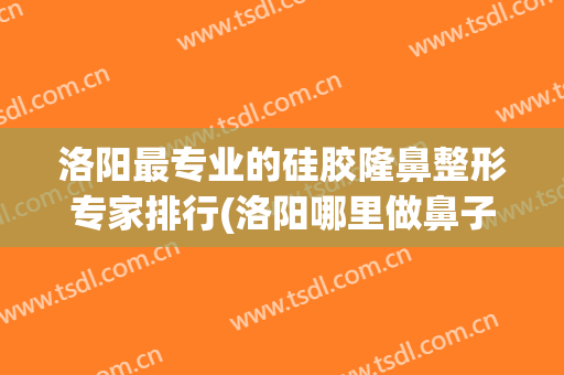 洛阳最专业的硅胶隆鼻整形专家排行(洛阳哪里做鼻子做得好)