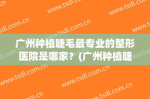 广州种植睫毛最专业的整形医院是哪家？(广州种植睫毛最专业的整形医院是哪家医院)
