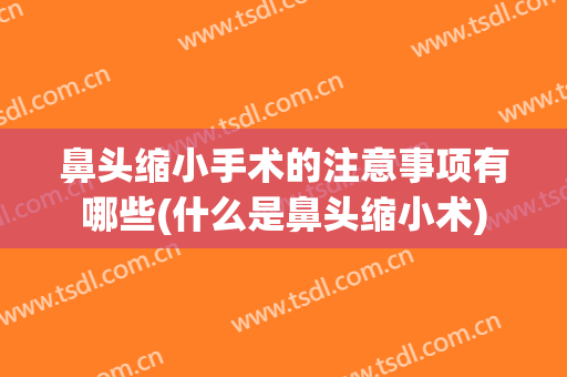 鼻头缩小手术的注意事项有哪些(什么是鼻头缩小术)