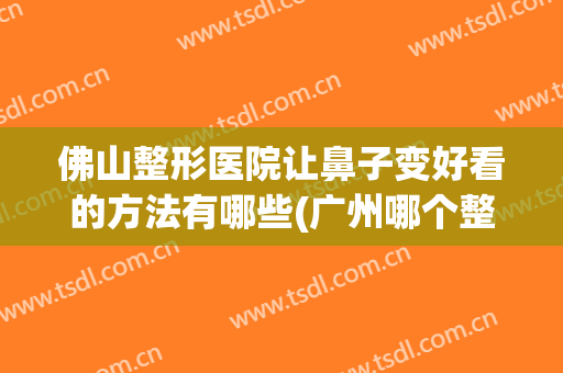 佛山整形医院让鼻子变好看的方法有哪些(广州哪个整容医院做鼻子最好)