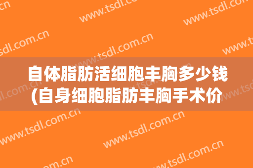 自体脂肪活细胞丰胸多少钱(自身细胞脂肪丰胸手术价格)