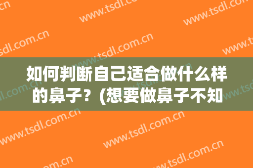 如何判断自己适合做什么样的鼻子？(想要做鼻子不知道自己适合哪种)