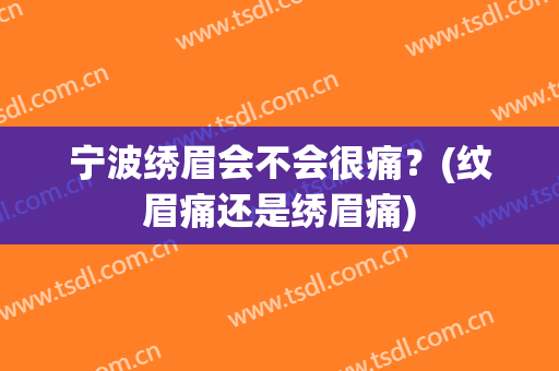宁波绣眉会不会很痛？(纹眉痛还是绣眉痛)