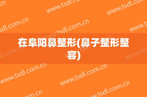 在阜阳鼻整形(鼻子整形整容)