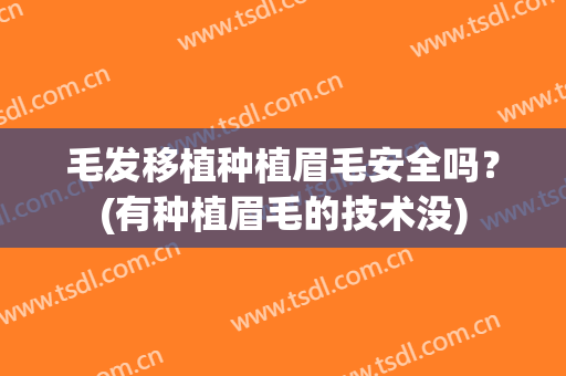 毛发移植种植眉毛安全吗？(有种植眉毛的技术没)