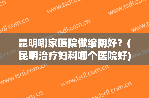 昆明哪家医院做缩阴好？(昆明治疗妇科哪个医院好)