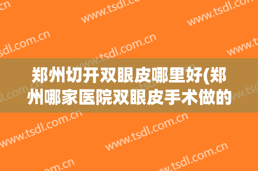 郑州切开双眼皮哪里好(郑州哪家医院双眼皮手术做的好)
